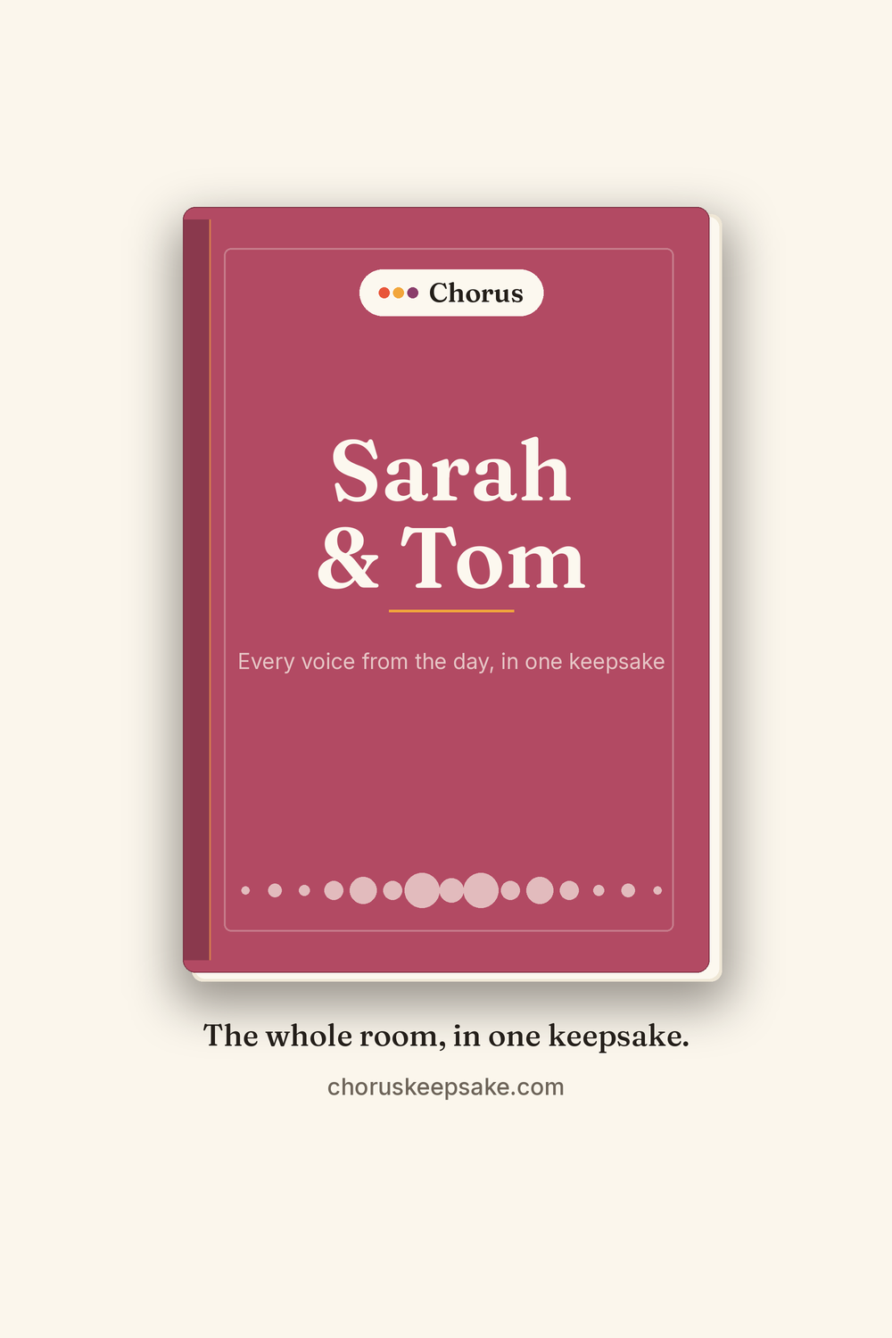 Wedding keepsake for a couple