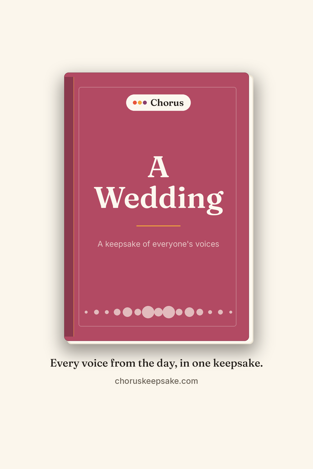 Voice keepsake for a wedding