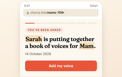 The link on their phone asks them to add their voice